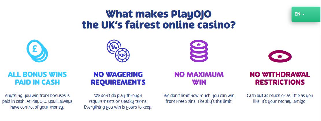 PlayOJO Casino Review