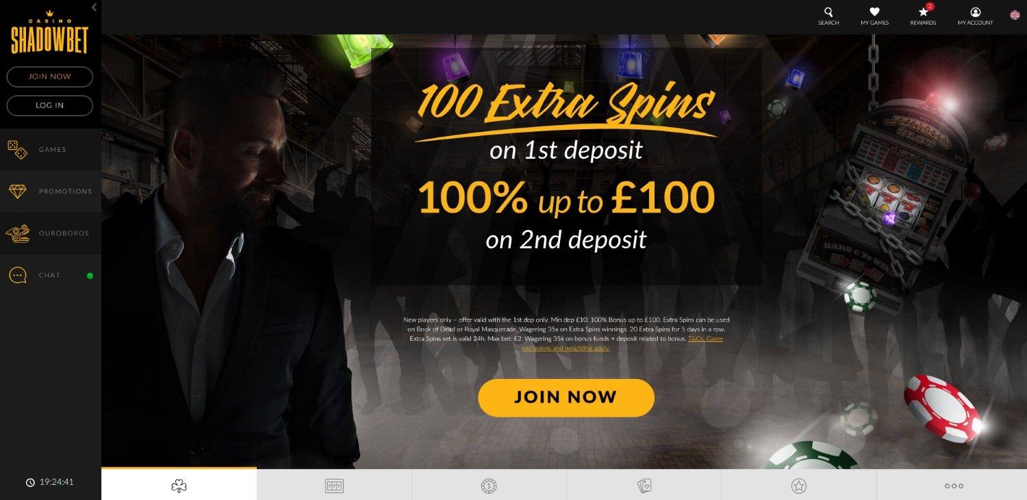 Shadowbet Casino Screenshot