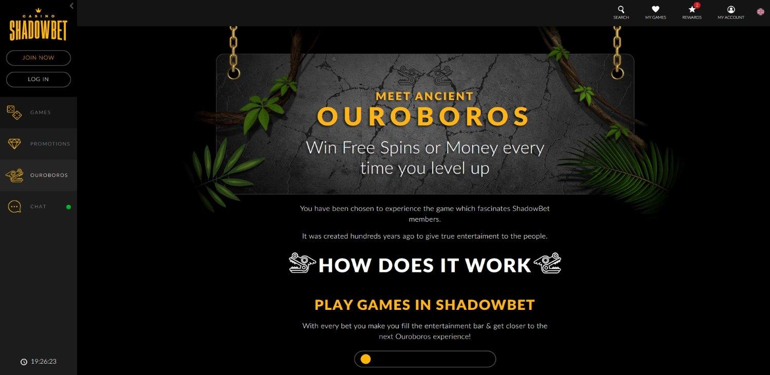 Shadowbet Casino Screenshot